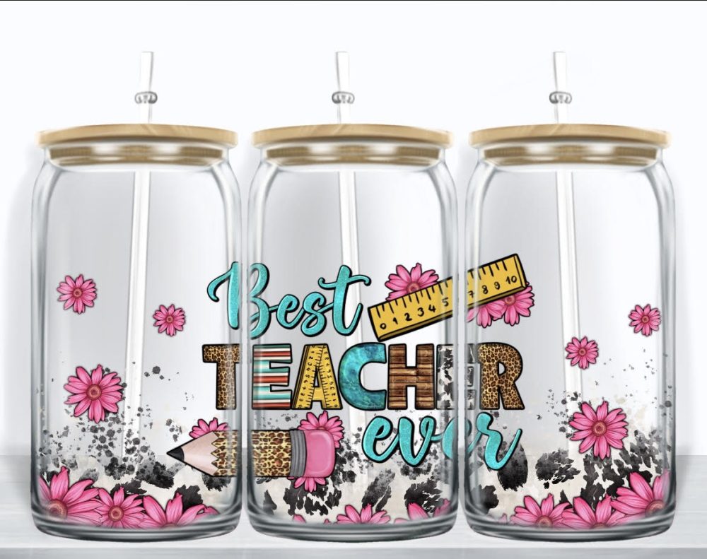 Best Teacher Glass Can