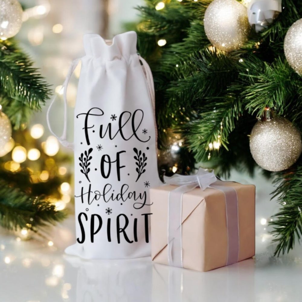 Full of Holiday Spirit Wine Bag